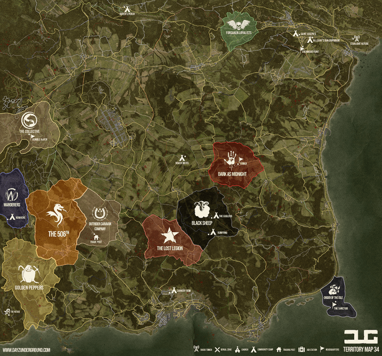 DUG Territory and POI Map – June 2023 | DayzUnderground